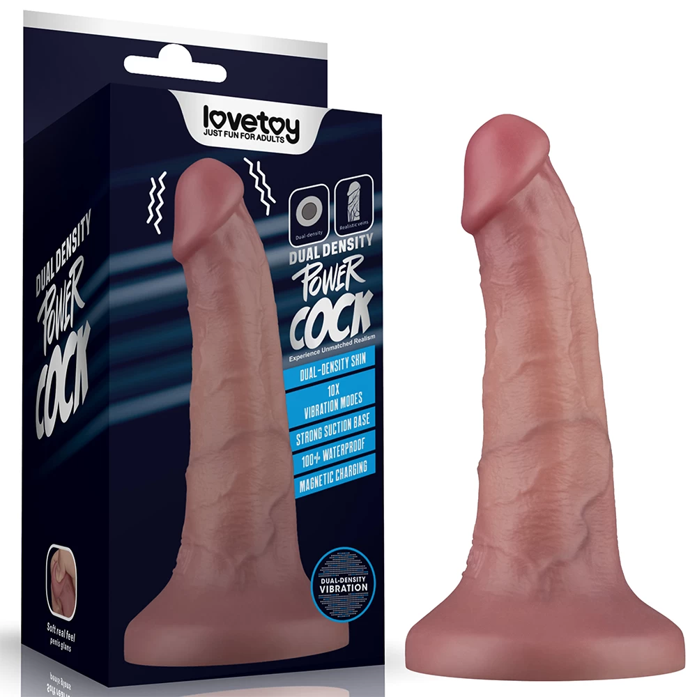 Dương vật giả có rung Lovetoy 6 inch 10 chế độ rung sống động