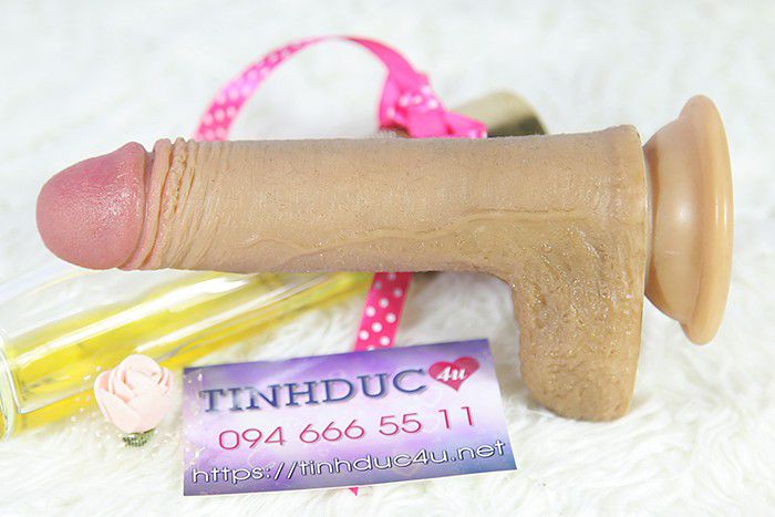 Lovetoy Natural Cock silicon mềm mịn 7 inch hít tường