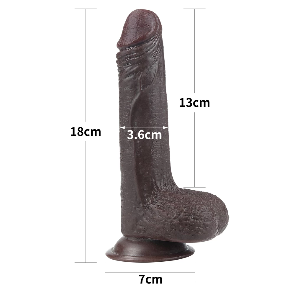Dương vật Lovetoy Sliding Skin 7 inch 2 lớp gân tuột da châu Phi