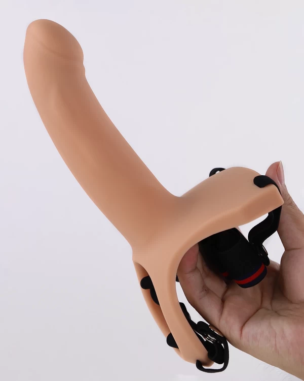 Curved Dong rỗng ruột rung điều khiển từ xa chất liệu silicone siêu mềm