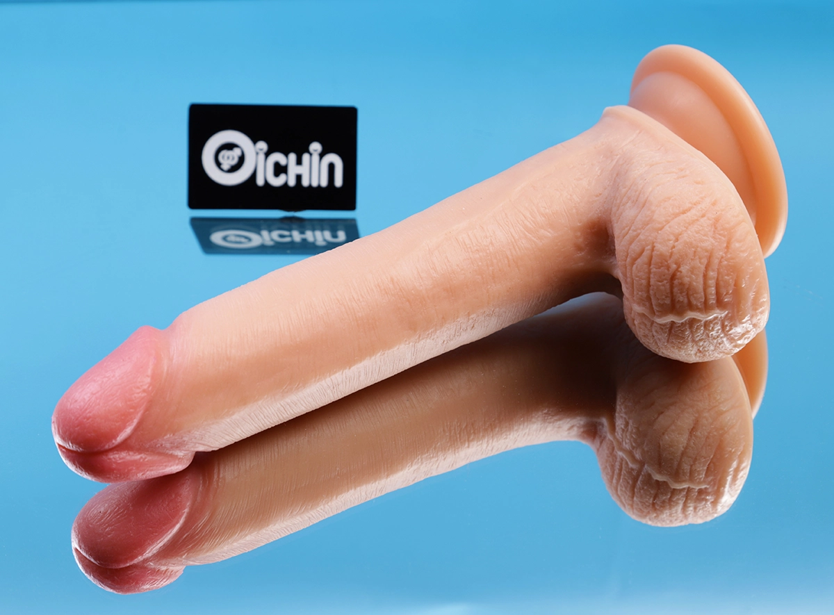 Lovetoy Natural Cock 8 inch mềm mại siêu thực đế hít tường