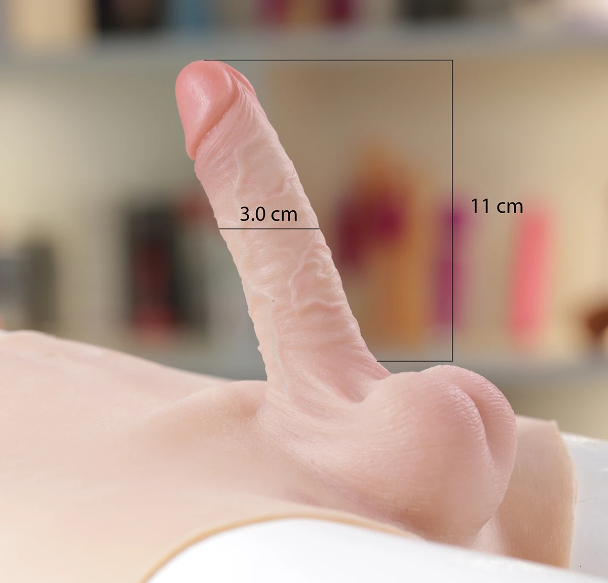 Quần silicone lót nhung Jiuai gắn dương vật đặc ruột cho Les siêu thật, kích thích