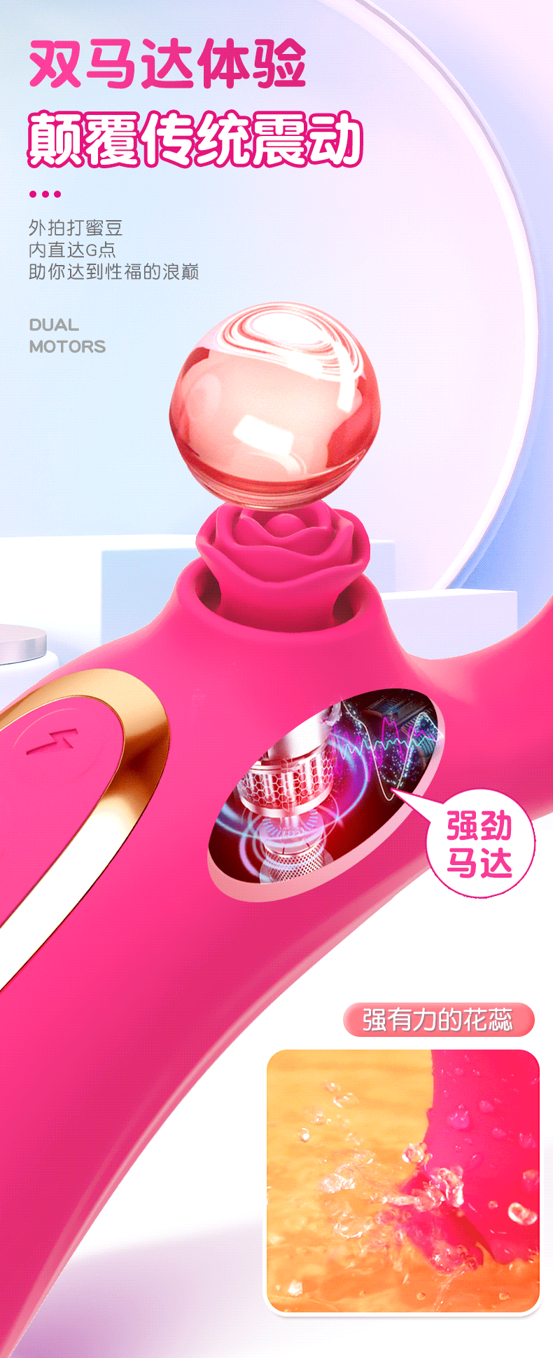 Loving World Rose thumping tỏa nhiệt kích thích điểm G