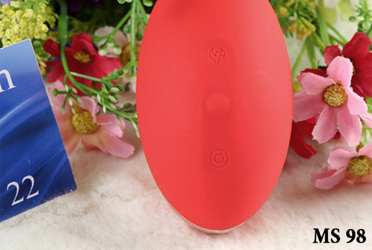 Máy massage tình yêu Kistoy TINA 2 đầu rung hút tỏa nhiệt silicon y tế an toàn