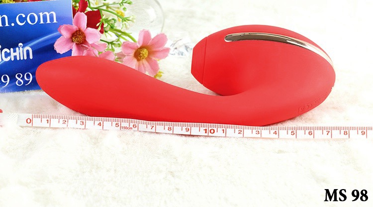 Máy massage tình yêu Kistoy TINA 2 đầu rung hút tỏa nhiệt silicon y tế an toàn