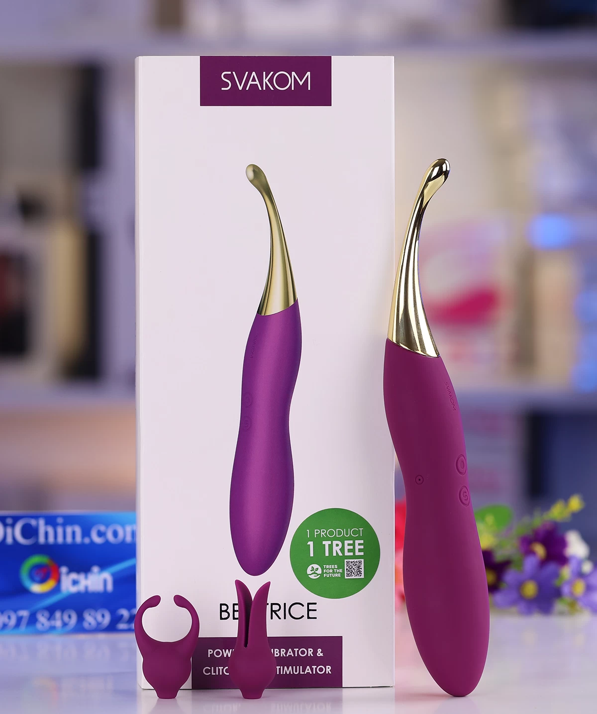 Svakom Beatrice máy rung 2 đầu đa điểm cao cấp hấp dẫn giá tốt