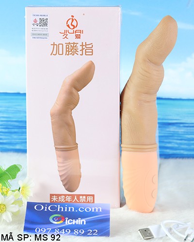 Ngón tay rung JIUAI mạnh mẽ tỏa nhiệt nóng bỏng kích thích