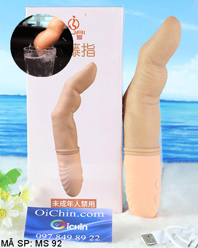 Ngón tay rung JIUAI mạnh mẽ tỏa nhiệt nóng bỏng kích thích