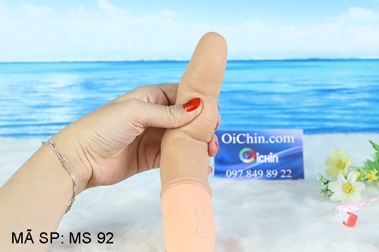 Ngón tay rung JIUAI silicon mềm mại tỏa nhiệt kích thích