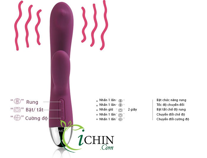 Svakom Trysta máy mát xa điểm G 35 chế độ rung silicone mềm