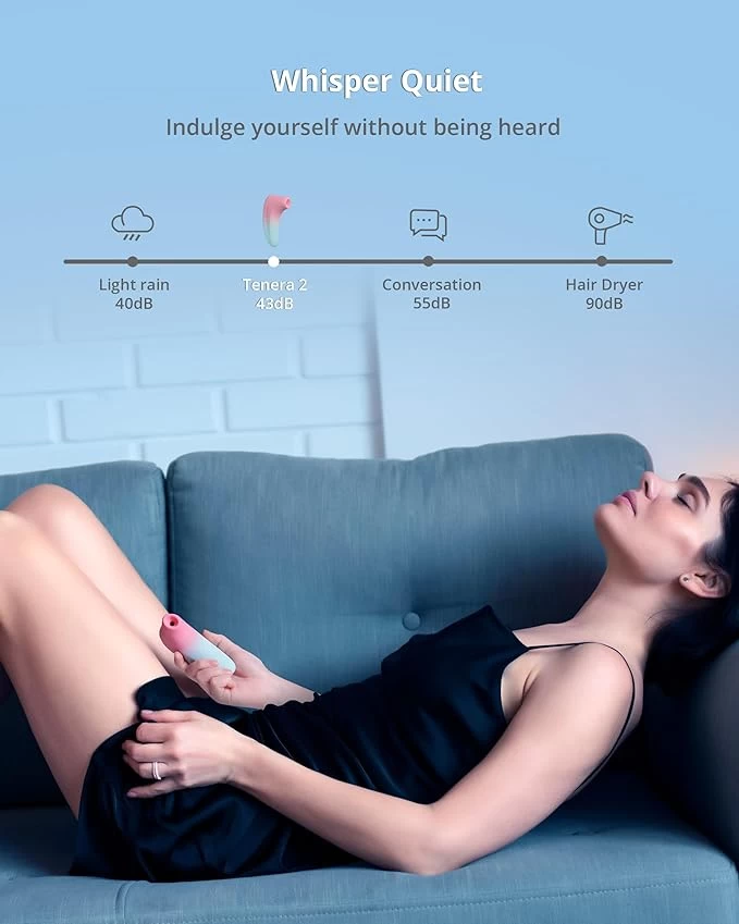 Lovense Tenera 2 máy hút âm vật kết nối App, silicon mượt mà êm ái