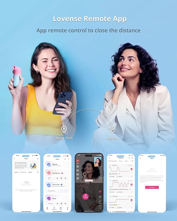 Lovense Tenera 2 máy hút âm vật kết nối App, silicon mượt mà êm ái