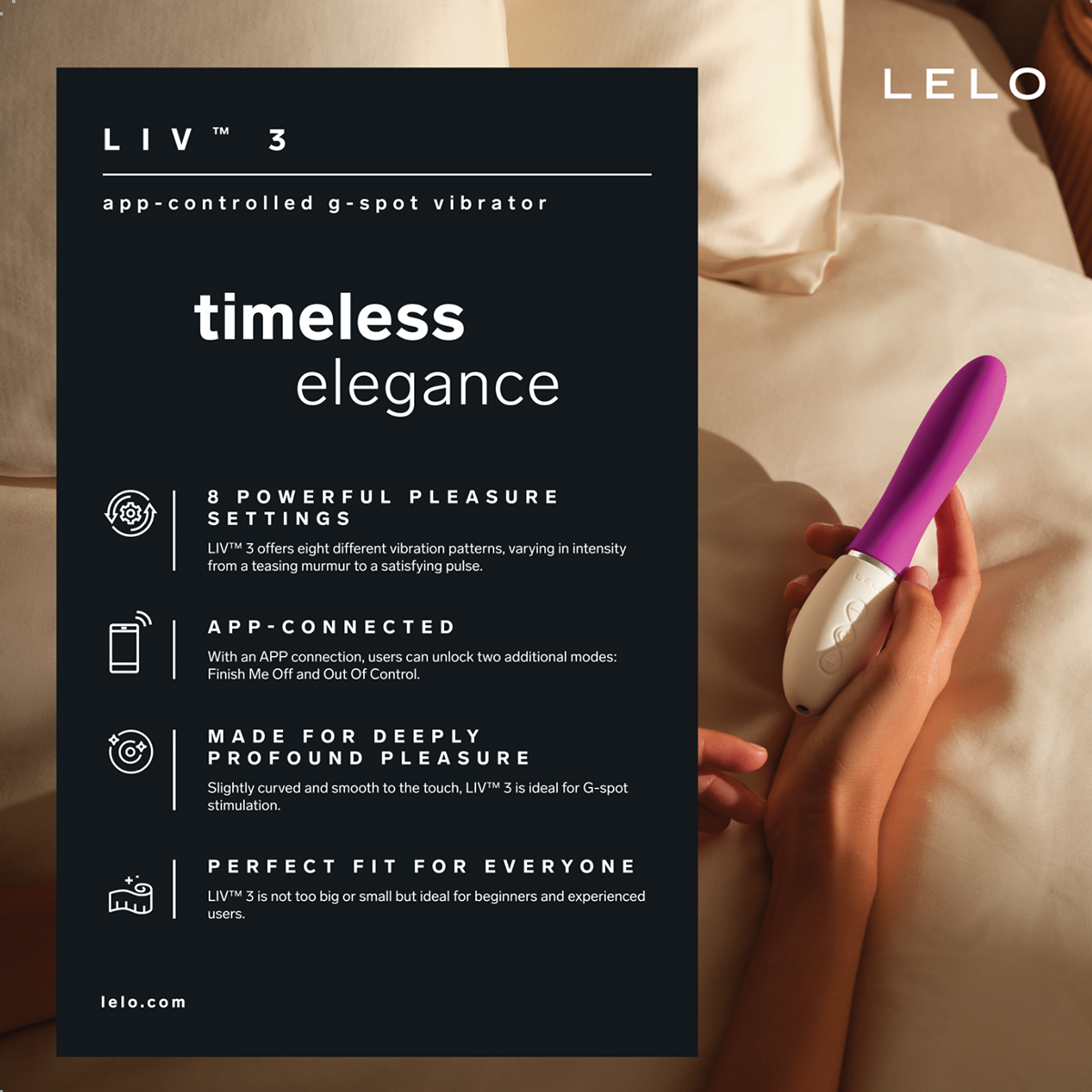 Lelo Liv 3 máy rung điểm G điều khiển qua App tăng khoái cảm