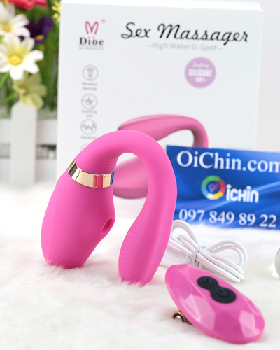 Dibe G-Spot ALVA máy massage tình yêu 2 đầu rung 7 chế độ điều khiển từ xa
