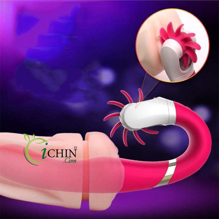Lưỡi giả rung xoay 12 chế độ tỏa nhiệt làm tình bú liếm cao cấp ABS