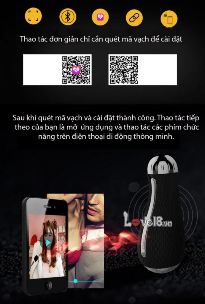 Cốc thủ dâm 3D Bluetooth cao cấp Nalone Jack mạnh mẽ sướng