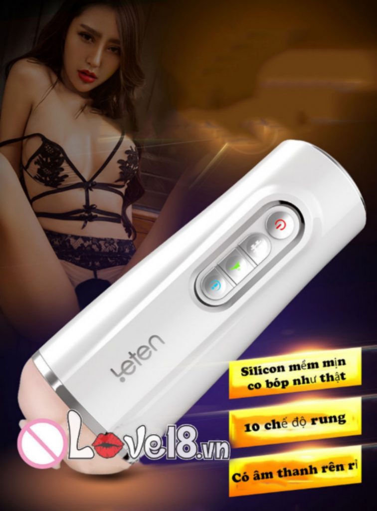 Leten Intelligent Rubbing Moaning Vibrating Male Masturbation Cup