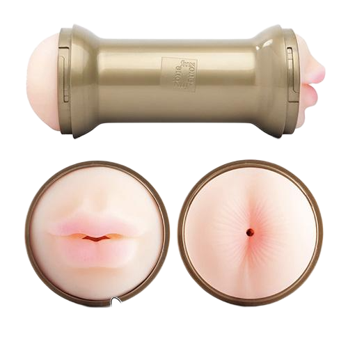  Địa chỉ bán Cốc thủ dâm 2 đầu vỏ kim loại Double Pumped Gold  cao cấp 