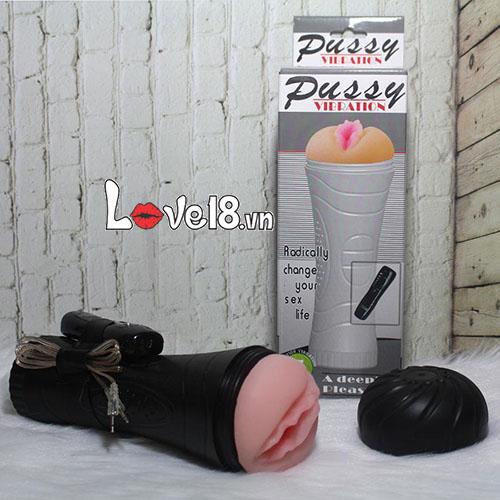Âm Đạo Giả Đèn Pin Thủ Dâm Có Rung Pussy Vibration Mềm Mịn, 7 Chế Độ