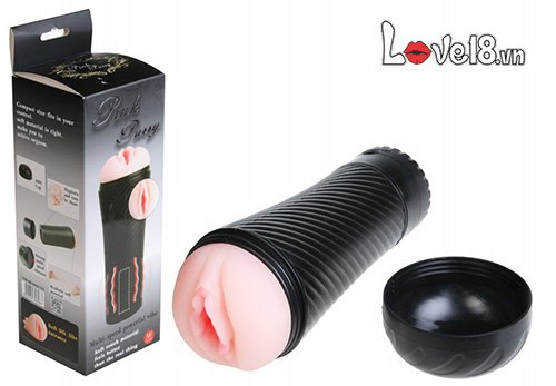 Pink Pussy Vibrating Masturbation Cup 7 Modes Silicone