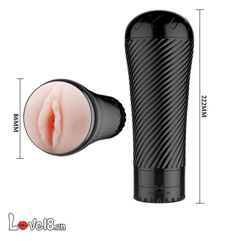Pink Pussy Vibrating Masturbation Cup 7 Modes Silicone