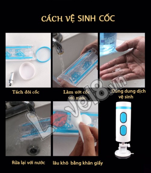 Cốc thủ dâm đôi rung Japan gắn tường siêu mềm mại kích thích