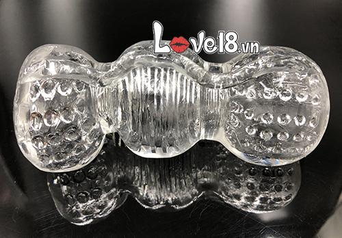 Transparent Stretchy Silicone Male Masturbator Realistic Pocket Pussy