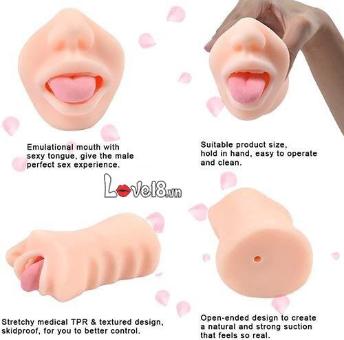 Silicone Mouth Masturbator Male Pleasure Sex Toy
