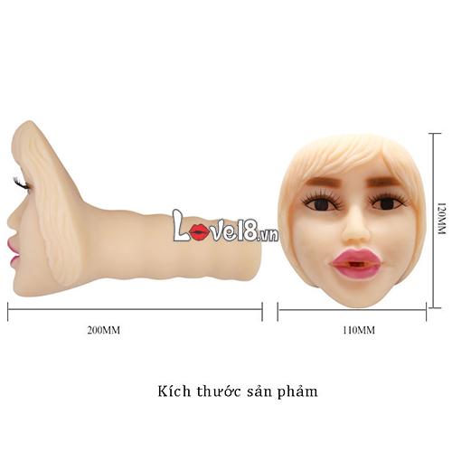 Oral sex realistic silicone doll head male masturbator