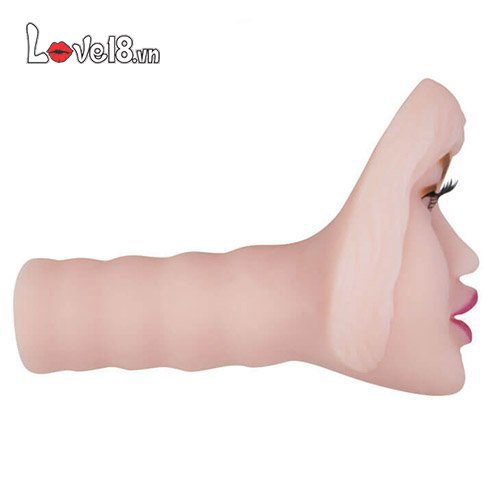 Oral sex realistic silicone doll head male masturbator