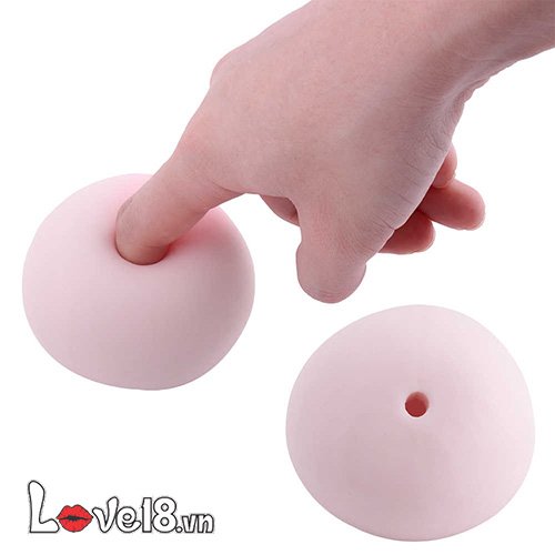 Silicone Breast-Shaped Masturbator Soft Realistic Male Toy