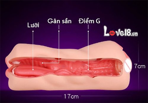 Silicone Dual-Ended Realistic Male Masturbator Safe Soft