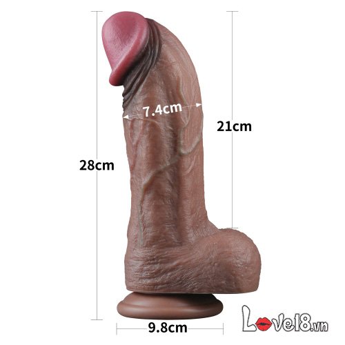  Đại lý Dương vật giả silicone bạch kim 2 lớp Lovetoy Nature Cock XXL 11in nhập khẩu