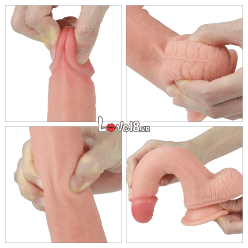 Dương vật giả silicone 2 thớ siêu mềm mịn Lovetoy DV58B size vừa mua ở đâu giá rẻ