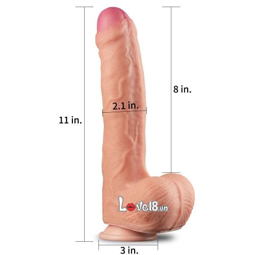 Dương vật gắn tường to Lovetoy Nature Cock silicone mềm