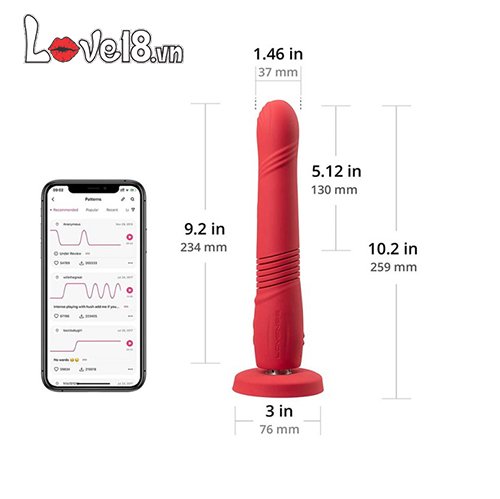 Lovense Gravity dương vật giả rung thụt tự động điều khiển app