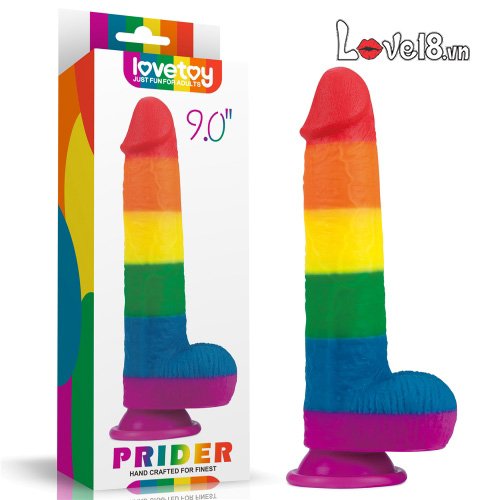 Dương vật giả silicon đa sắc Lovetoy Prider 3 size, kích thích hậu môn