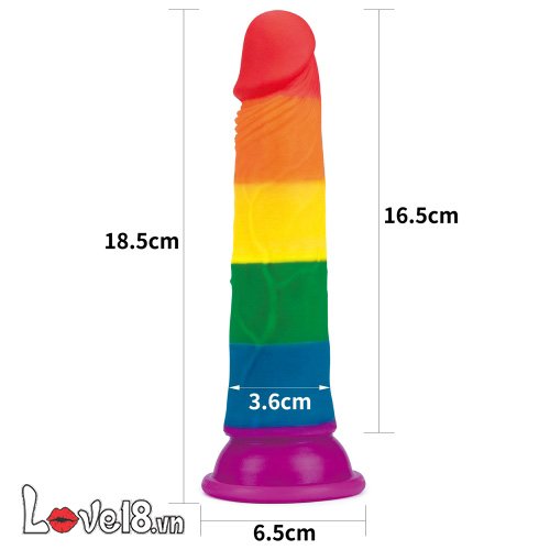 Lovetoy Prider 7in Wall Mounted Gay Lesbian Dildo Vibrator
