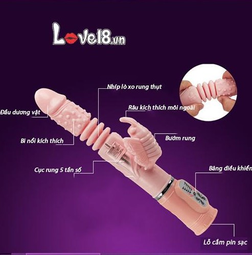 Dương vật giả Wild Butterfly rung ngoáy ấm mềm mịn