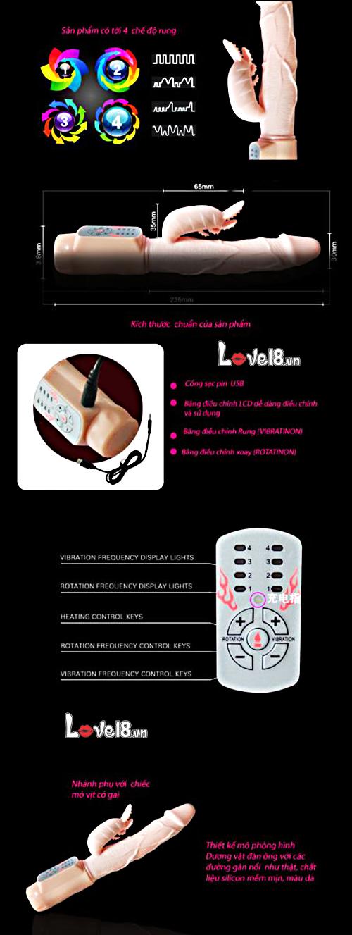 Máy rung ngoáy tỏa nhiệt đa chức năng kích thích mạnh mẽ