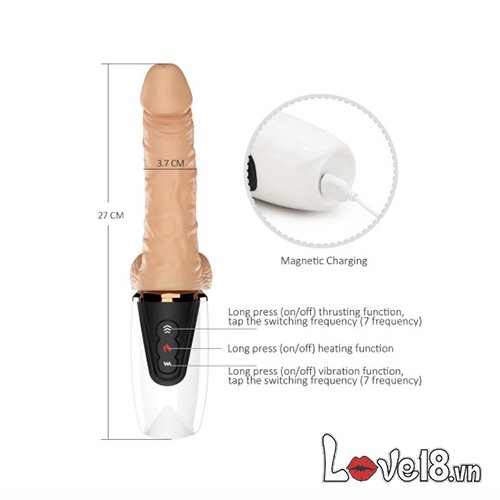 Dương Vật Giả Đa Năng Rung Thụt Sưởi Ấm Tự Sướng Cực Đã