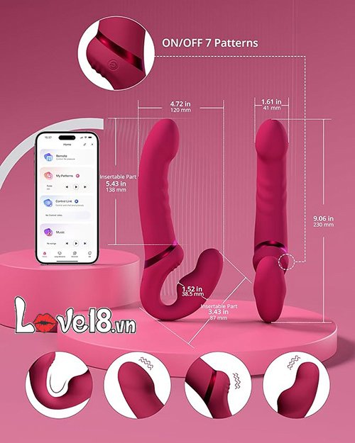 Dương vật giả 2 đầu cao cấp cho les Lovense Lapis giá rẻ tại TPHCM