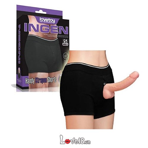 Quần Short Gắn Dương Vật Cotton Tiện Lợi Cho LES Lovetoy USA