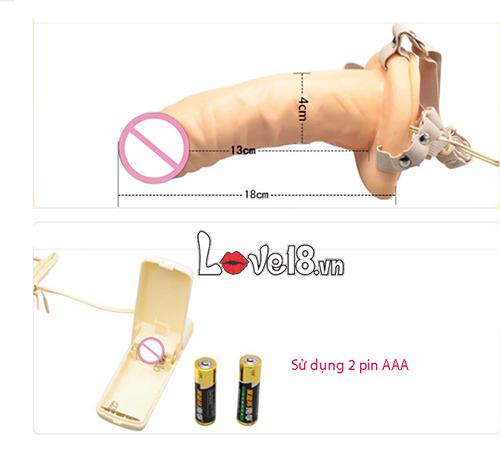 Dương vật dây đeo rỗng ruột silicon co giãn, bảo hành 7 ngày