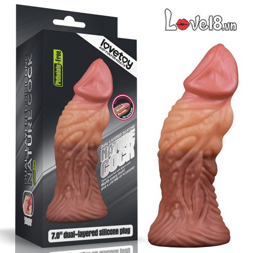 Silicone bạch kim Lovetoy 7 inch siêu gân dương vật giả cao cấp
