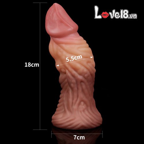Silicone bạch kim Lovetoy 7 inch siêu gân dương vật giả cao cấp