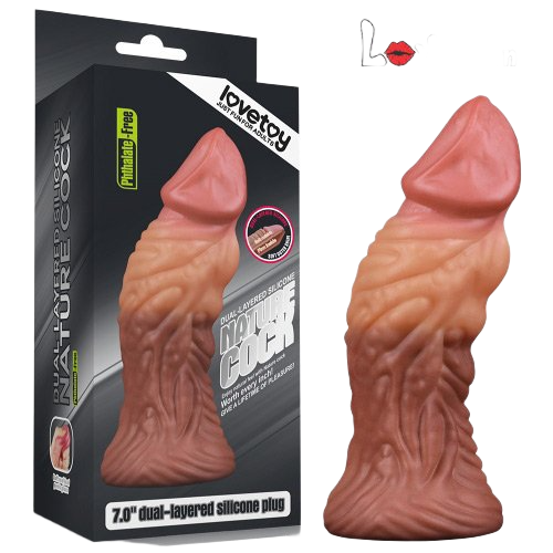 Dương vật giả silicone bạch kim 2 lớp siêu gân Lovetoy size 7.0 inch
