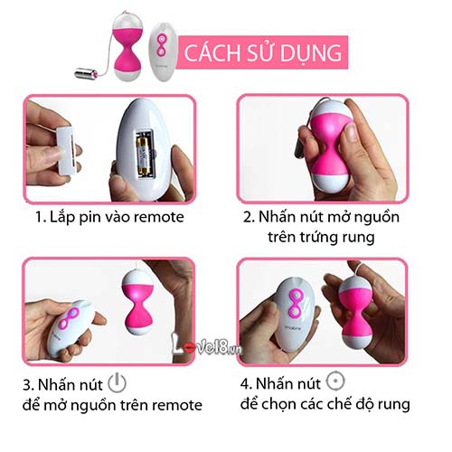 Trứng tình yêu massage Miu Miu DC54 cách sử dụng