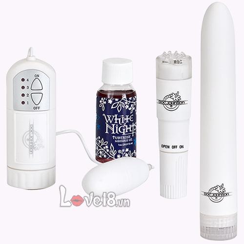 Máy rung Doc Johnson White Nights kit đa năng