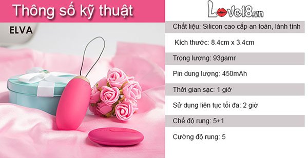 Trứng rung điều khiển từ xa Svakom Elva DC89E thông tin chi tiết